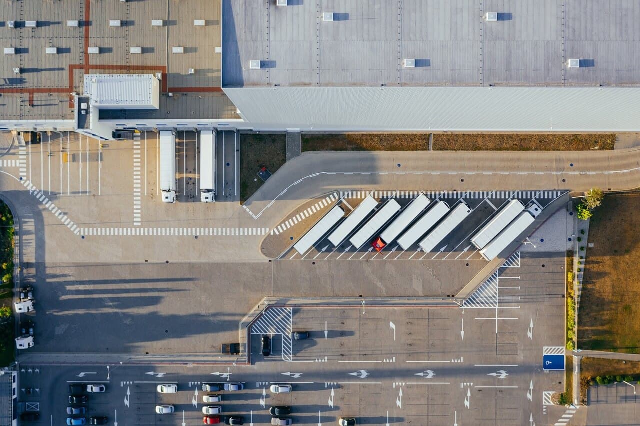 A Truck Warehouse Full Of Trucks